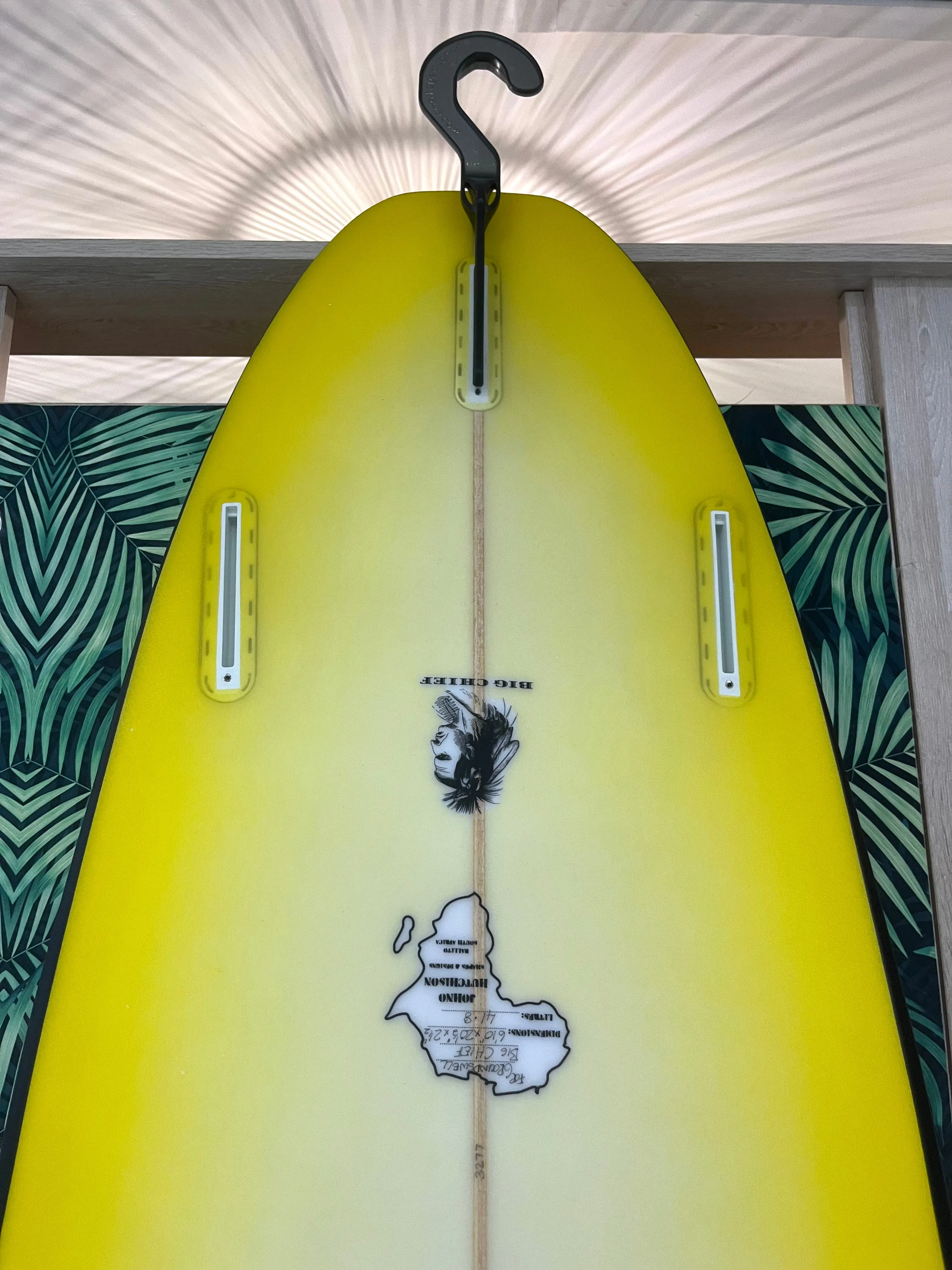 6' 10" X 20 1/2" X 2 1/2" (41.8L) Hutchison Handcrafted Minimal Big Chief HHB3277