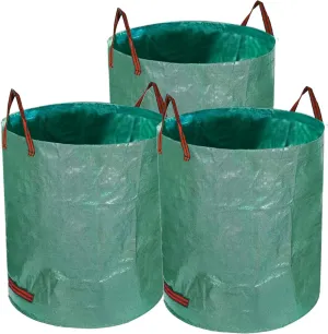 72 Gallon Garden Waste Bag, Reusable Leaf Bag Yard Waste Bag 3 Pack Lawn Yard Bag with Reinforced Handles for Loading Garden Leaves and Trash