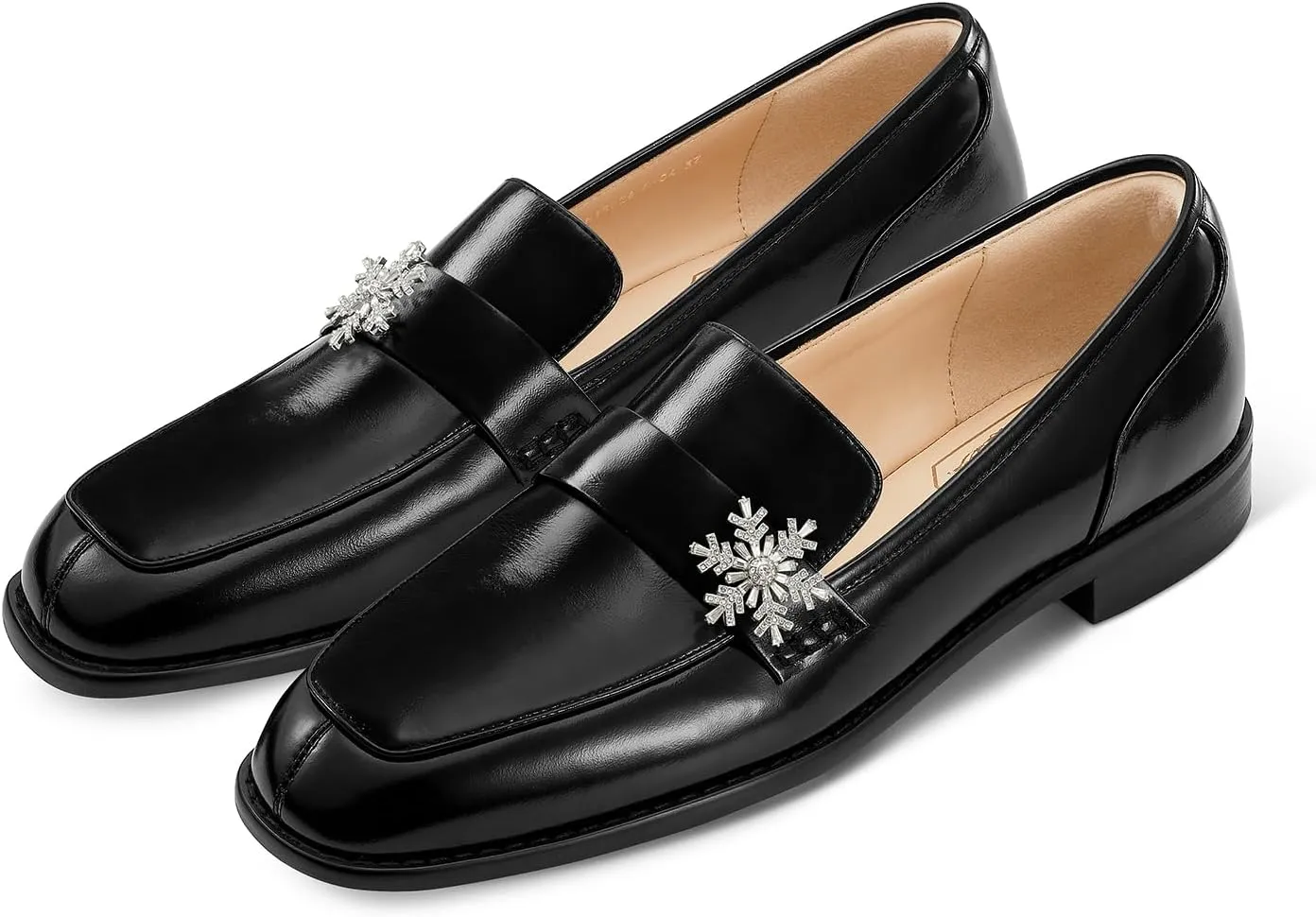 7or9 Loafers for Women Comfortable Air-Touch Foam Slip on Round-Toe Casual Dressy Mattress Flat Leather Women’s Flats