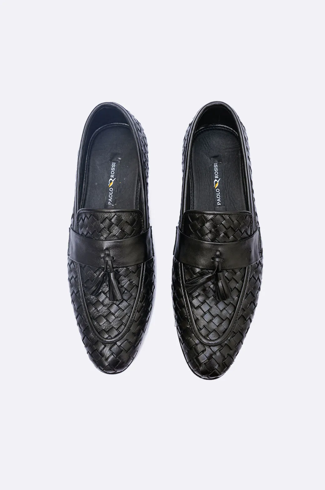 8015 BKA Black Woven Moccasin