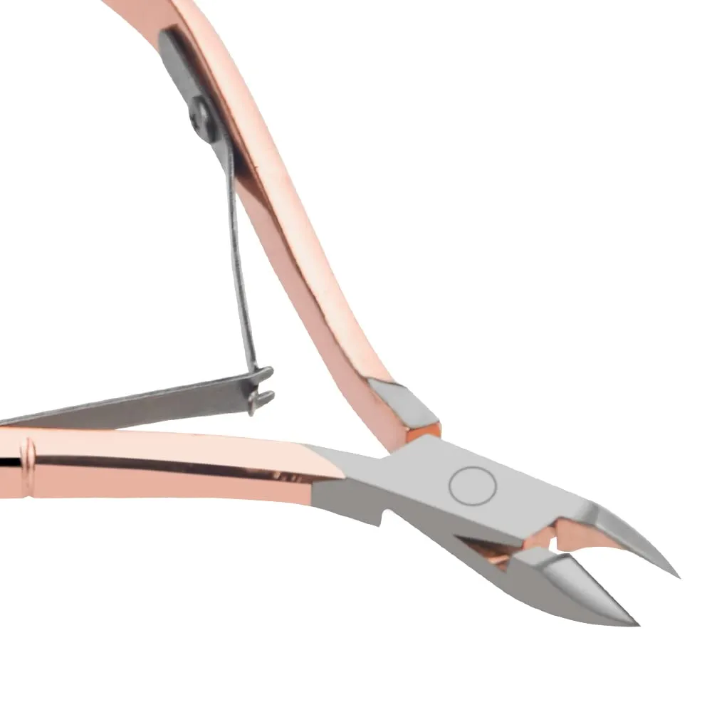 8Pieces Cuticle Trimmer Cuticle Nipper Cuticle Remover Cuticle Cutter with Cuticle Pusher Stainless Steel Cuticle Cutter Clipper Nail Tools for Fingernails and Toenails (Rose Gold)