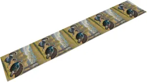 A Pair of Wild Turkeys Table Runner for Kitchen Dining, Summer Linen Table Runners Vintage Long Tablescarf Farmhouse Tablecloth for Holiday Parties, Weddings Decor 13x72 Inch