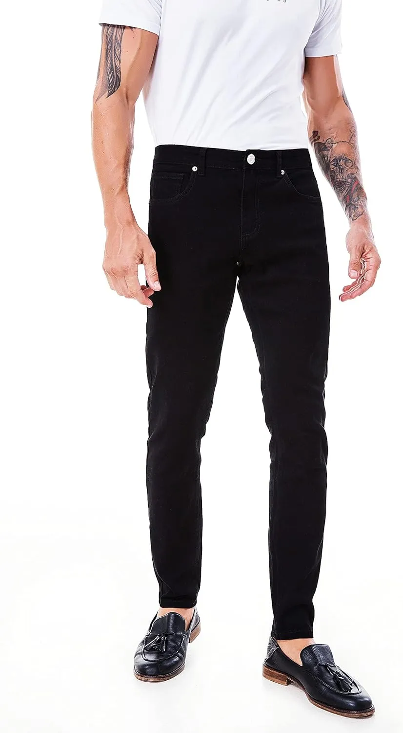 ABSECAI Mens Jeans Pants Skinny Slim Fit Comfy Fashion Denim Stretch Fit