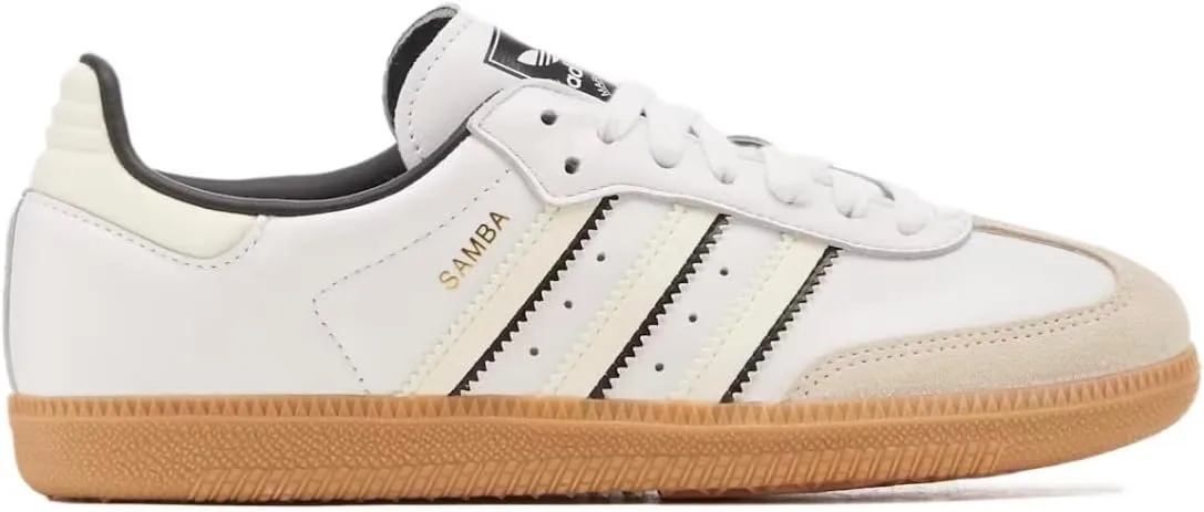 Adidas Samba OG Men's Sneaker (Double White Black, 8.5)