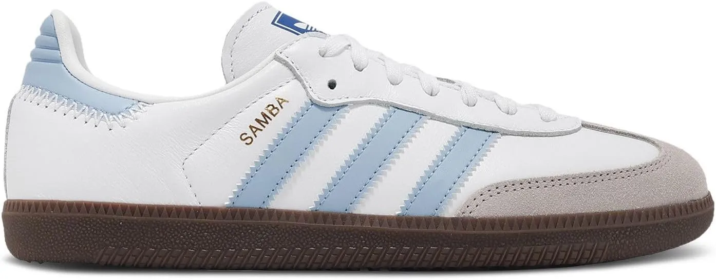 adidas Samba OG Men's Sneaker (White Sky Blue, 10.5)