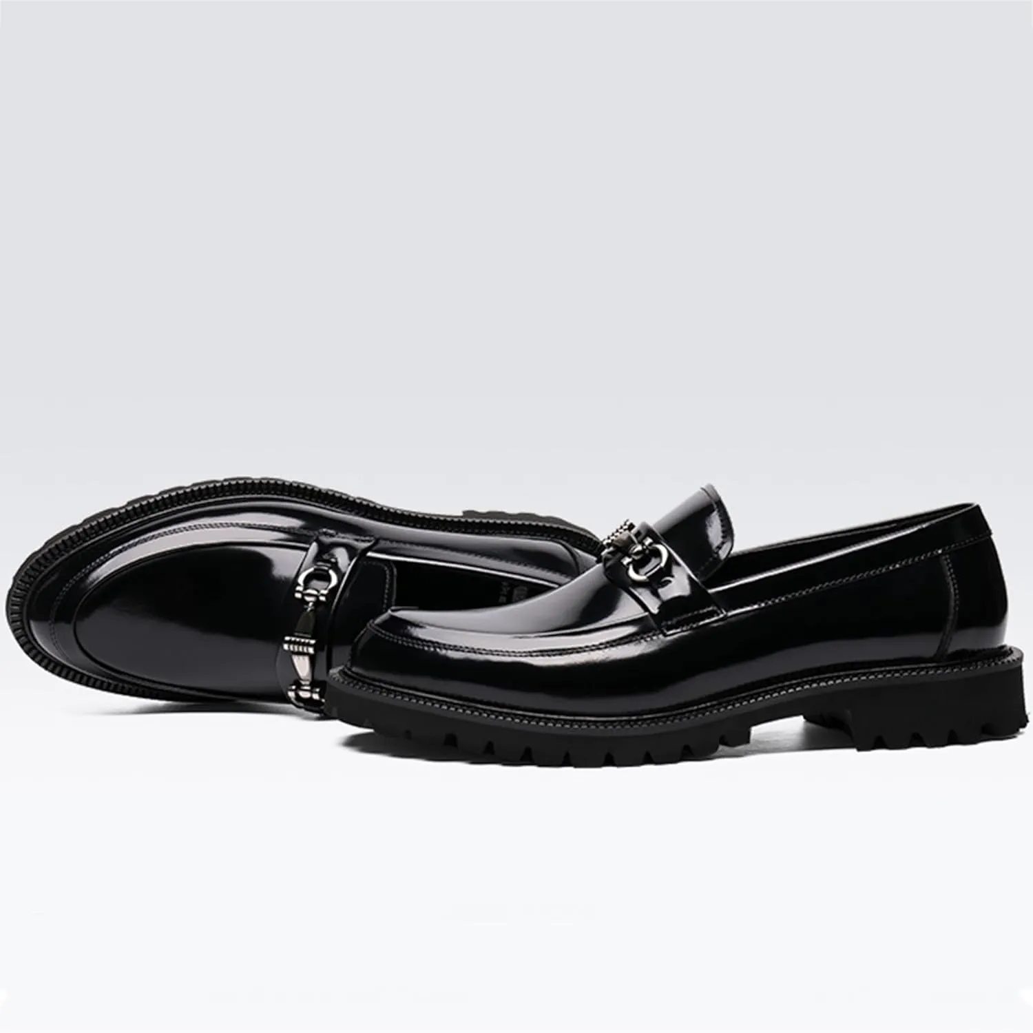 ADMLZQQ Men's Dress Shoes, Mens Oxford Shoes, Leather Stylish Slip-On, Business Casual Formal Shoe