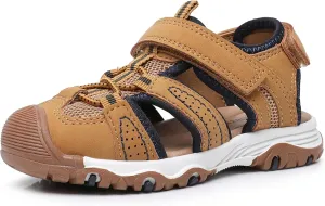 Ahannie Toddler Sandals Boys Girls Sandals – Kids Closed Toe Water Sport Outdoor Summer Beach Shoes with Hook Loop