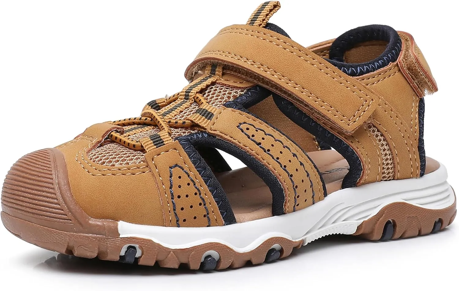 Ahannie Toddler Sandals Boys Girls Sandals – Kids Closed Toe Water Sport Outdoor Summer Beach Shoes with Hook Loop