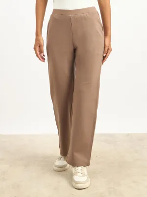 Airy Pull On Straight Jeggings - Taupe