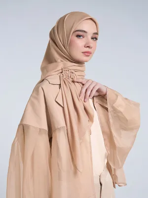 AIRY VOILE SCARF PLAIN BEIGE BLUSH