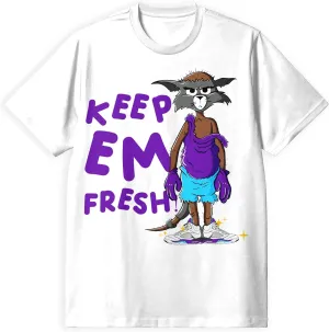 AJ 5 Grape 5s White Grape Shirt, Keep Em Fresh, Shirts Match Sneakers 2D Sneaker T-Shirt Tee