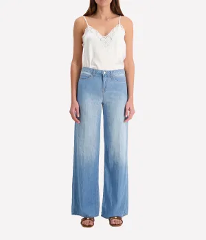 Alicent H/R Wide Leg Jean in Havanna