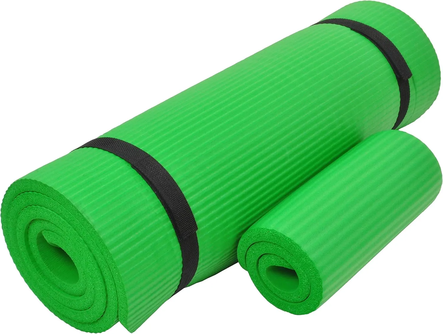 All Purpose 1/2-Inch Extra Thick High Density Anti-Tear Exercise Yoga Mat and Knee Pad with Carrying Strap and Optional Yoga Blocks, Multiple