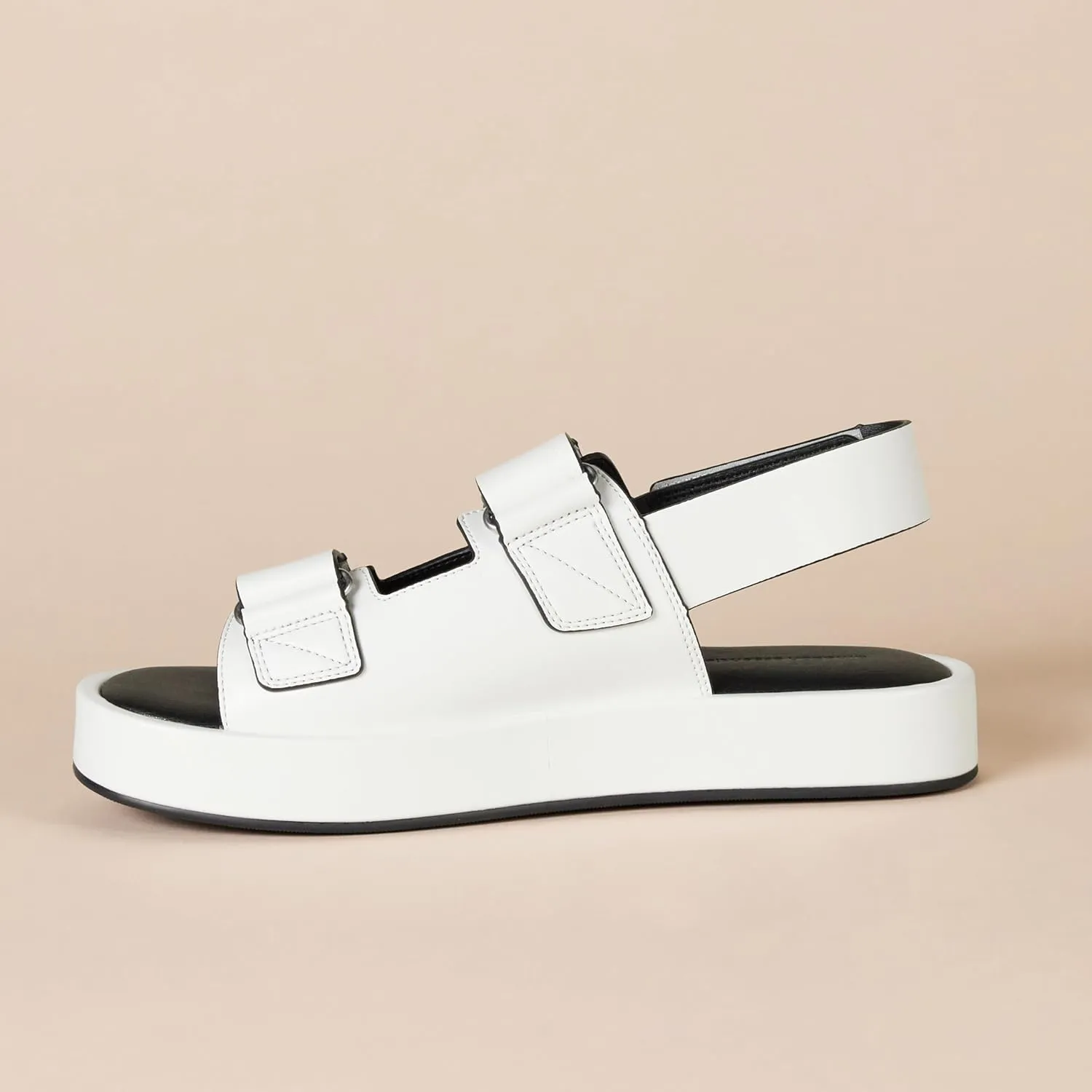 Amazon Essentials Women's Adjustable Triple Strap Flat Platform Sandal