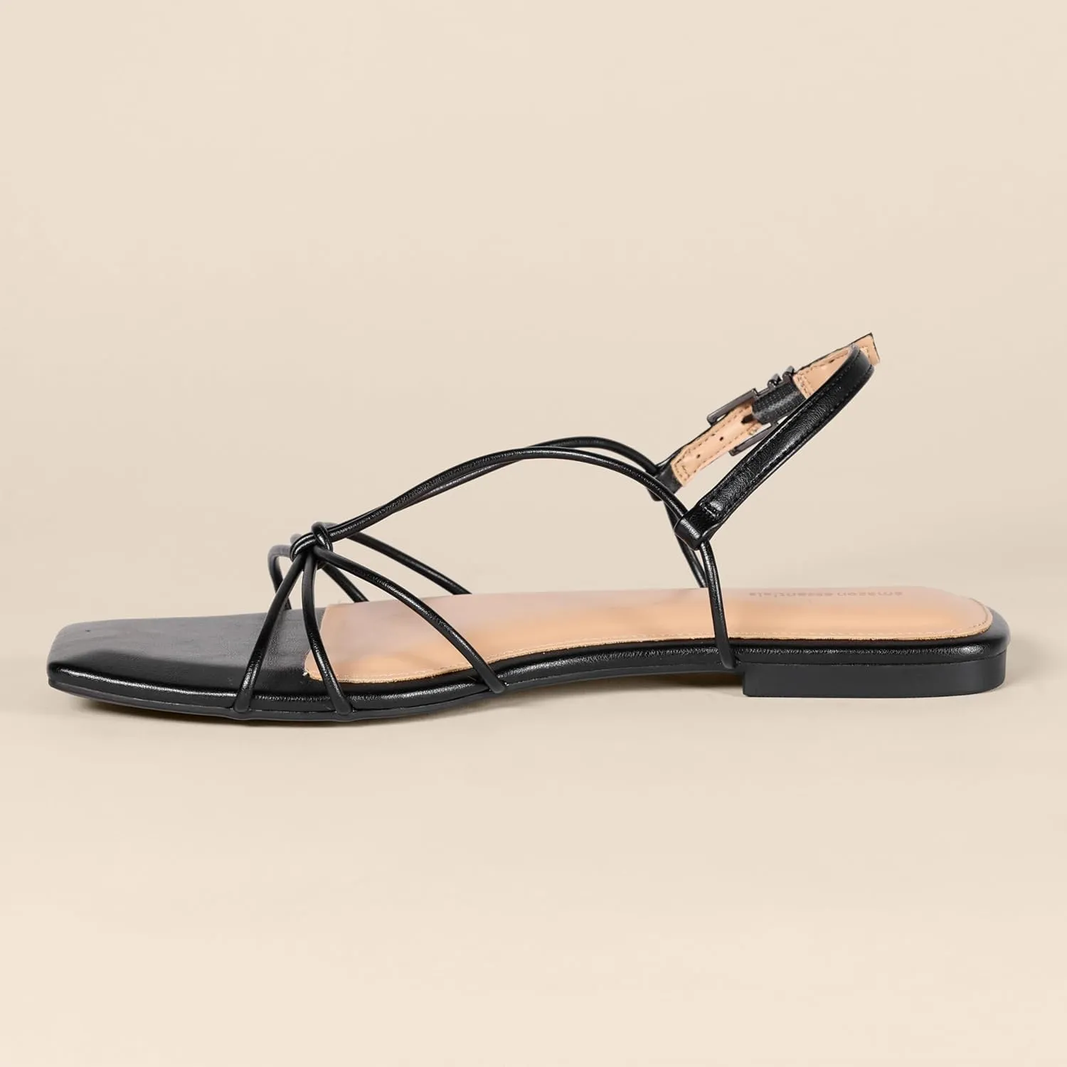 Amazon Essentials Women's Strappy Flat Sandals