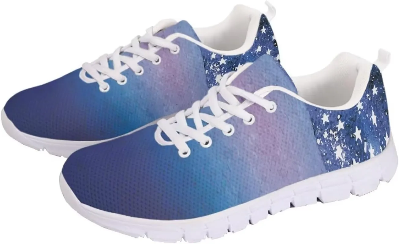 AmzPrint Womens White Sole Walking Shoes Fruit Print Strawberry Shoes Women Slip On Light Weight Mesh Sneakers Size 5.5-13.5