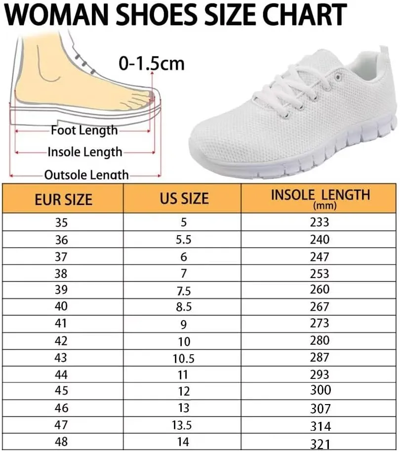 AmzPrint Womens White Sole Walking Shoes Fruit Print Strawberry Shoes Women Slip On Light Weight Mesh Sneakers Size 5.5-13.5