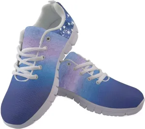 AmzPrint Womens White Sole Walking Shoes Fruit Print Strawberry Shoes Women Slip On Light Weight Mesh Sneakers Size 5.5-13.5