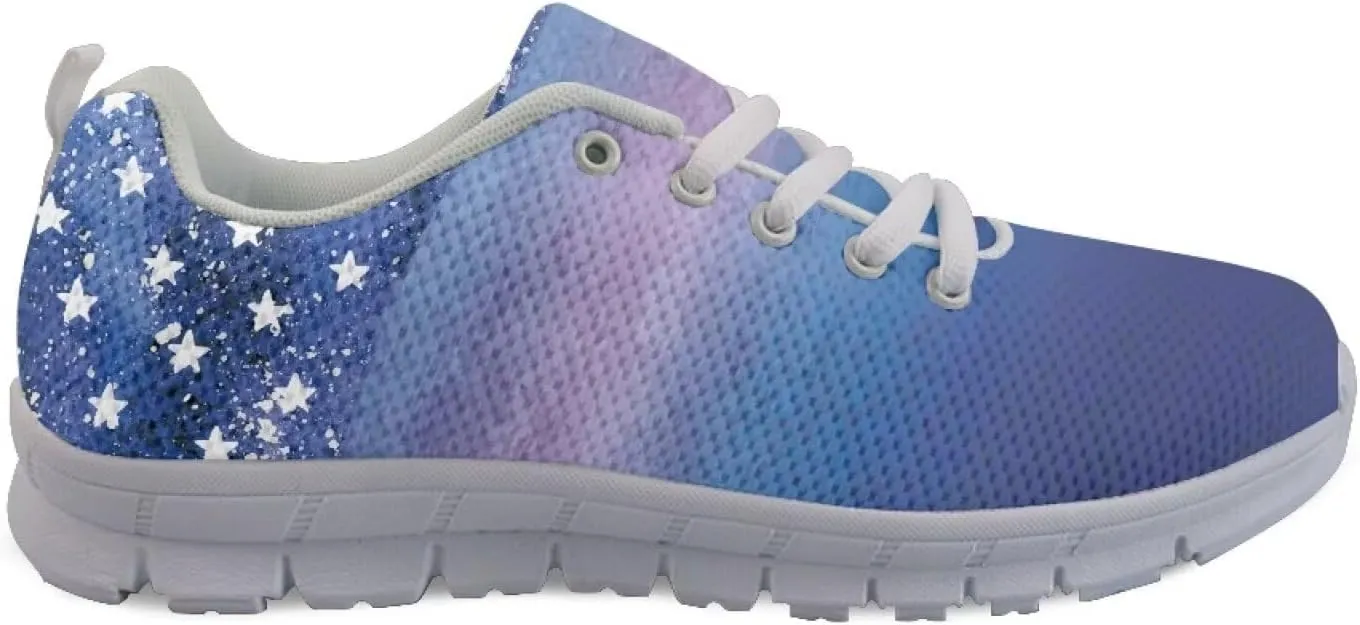 AmzPrint Womens White Sole Walking Shoes Fruit Print Strawberry Shoes Women Slip On Light Weight Mesh Sneakers Size 5.5-13.5