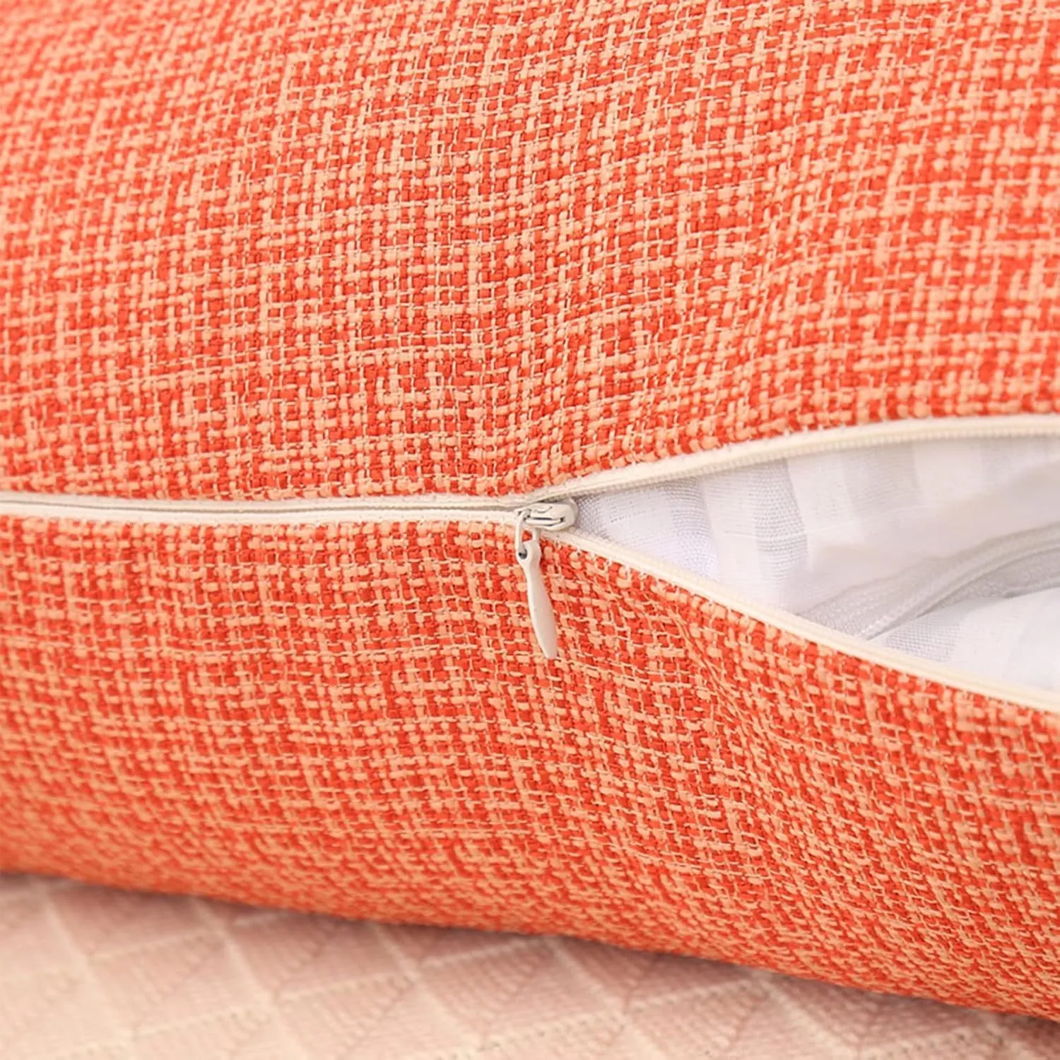 AMZWDMZ Large Backrest Reading Pillow,Cosy ?Back Rest Reading Pillow Cushion,Lumbar Pillows Back Support with Arm Rests,Great As Backrest for Books Or Gaming(Tangerine)