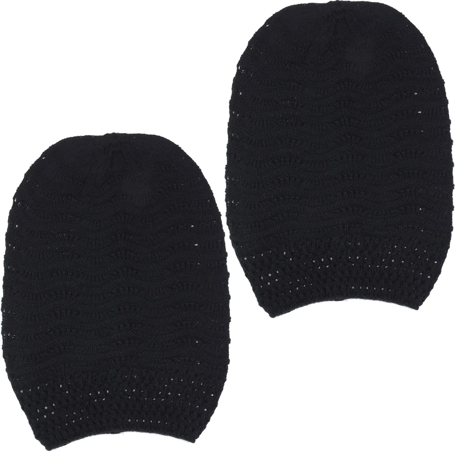 an Adult Slouchy Beanie Hat Open Weave Crochet Mesh Light Fashion Baggy Cap