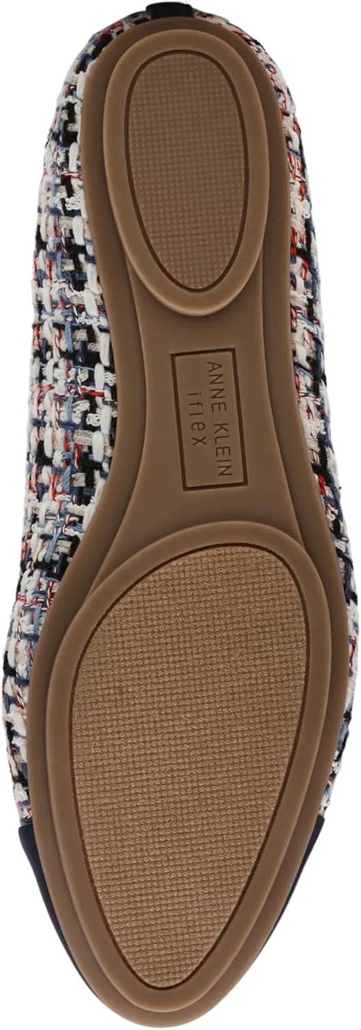 Anne Klein Womens LUCI Faux Leather Slip On Flat Shoes