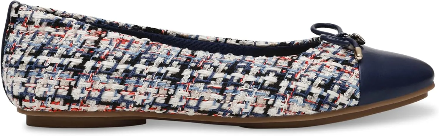 Anne Klein Womens LUCI Faux Leather Slip On Flat Shoes