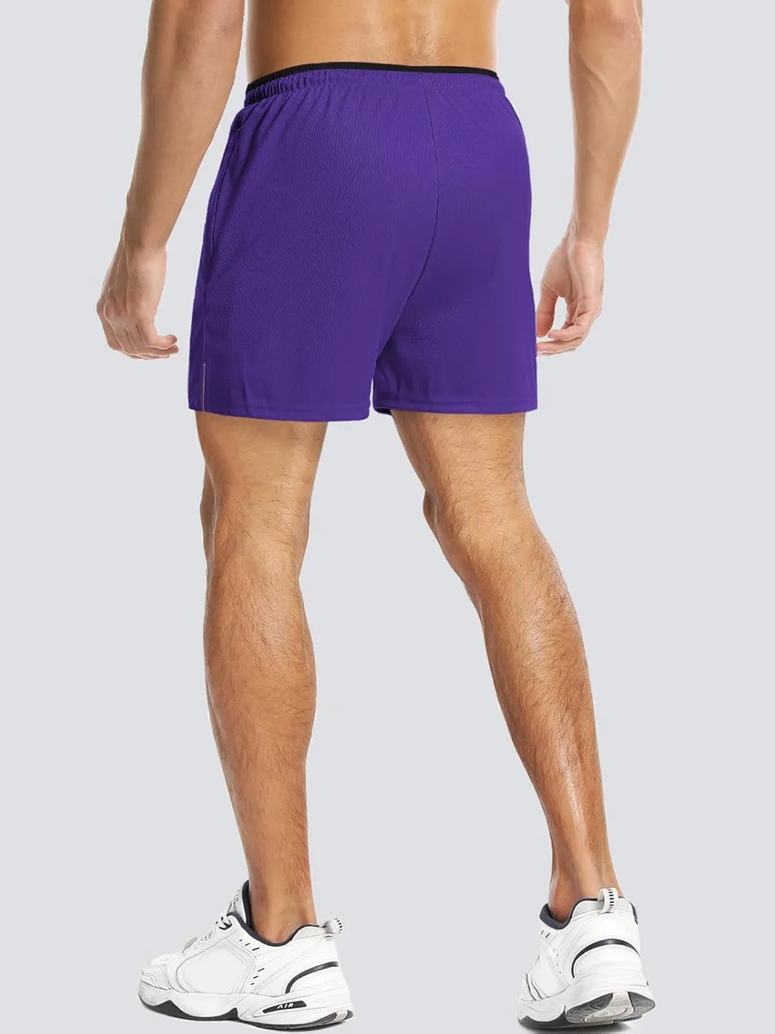 Aolesy Mens Workout Shorts 5"/7"/9" with Zip Pockets Quick Dry Lightweight Gym Athletic Shorts Linerless Running Shorts