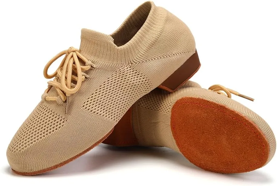 AOQUNFS Practice Dance Shoes Slip on Dance Shoes for Women Split Sole Jazz Shoes for Girl,XD-Model XD
