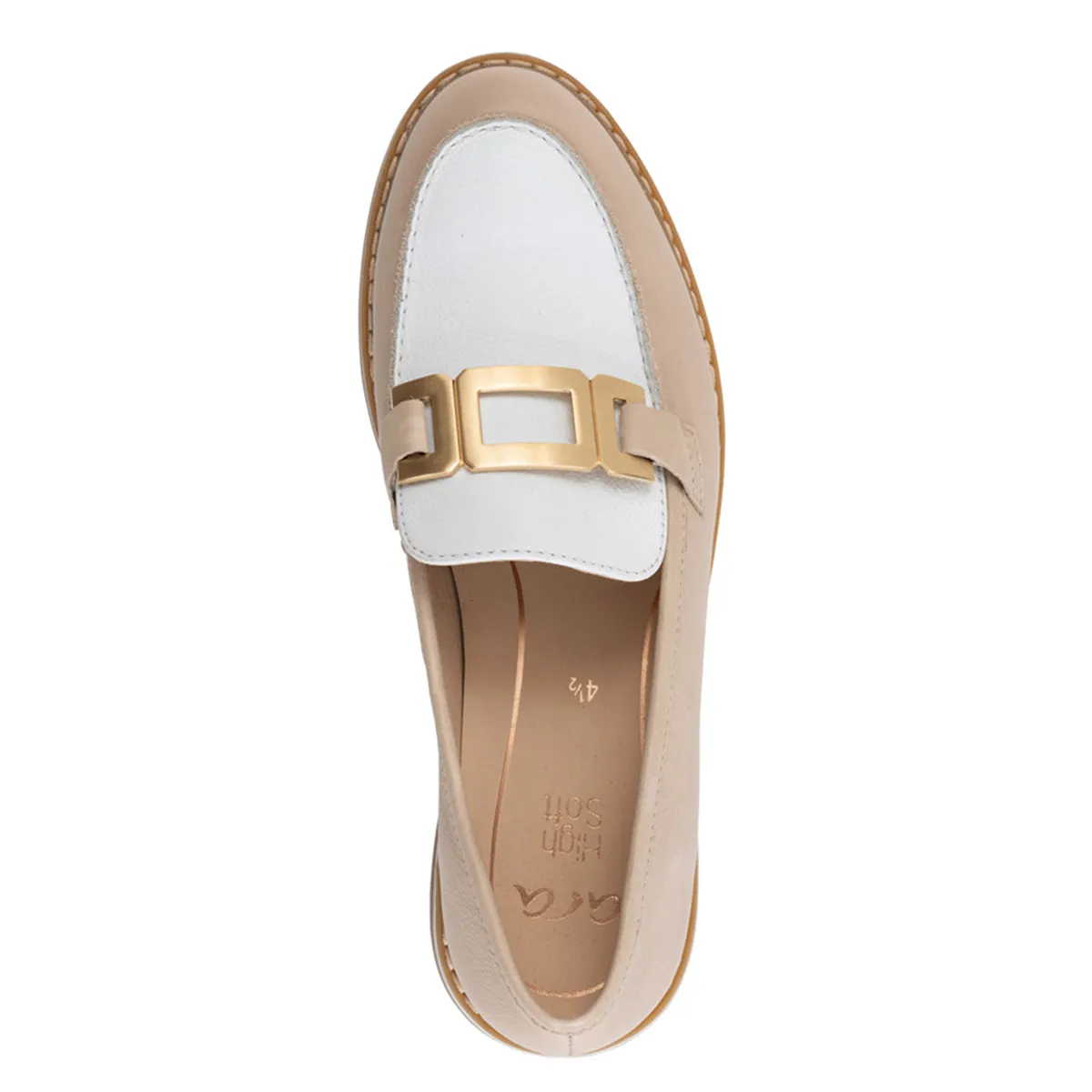 Ara Katsura Loafer in Shell & White