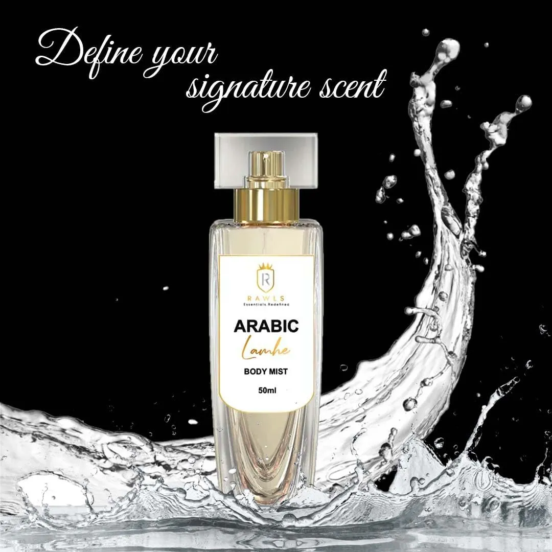 Arabic Lamhe Body Mist – Unisex Daily Fragrance with Jasmine, Vanilla & Ginger – Light, Long-Lasting Scent – Paraben-Free – 50ml