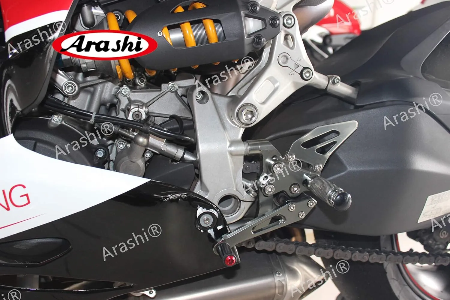 Arashi (Version 2.0) Rearsets for DUCATI 1199 1199S 1199R Panigale Superleggera 2012-2017/899 Panigale 2014 2015 Motorcycle Adjustable Footrests FootPegs Rear Sets 1199 S R Gray 2013 2016