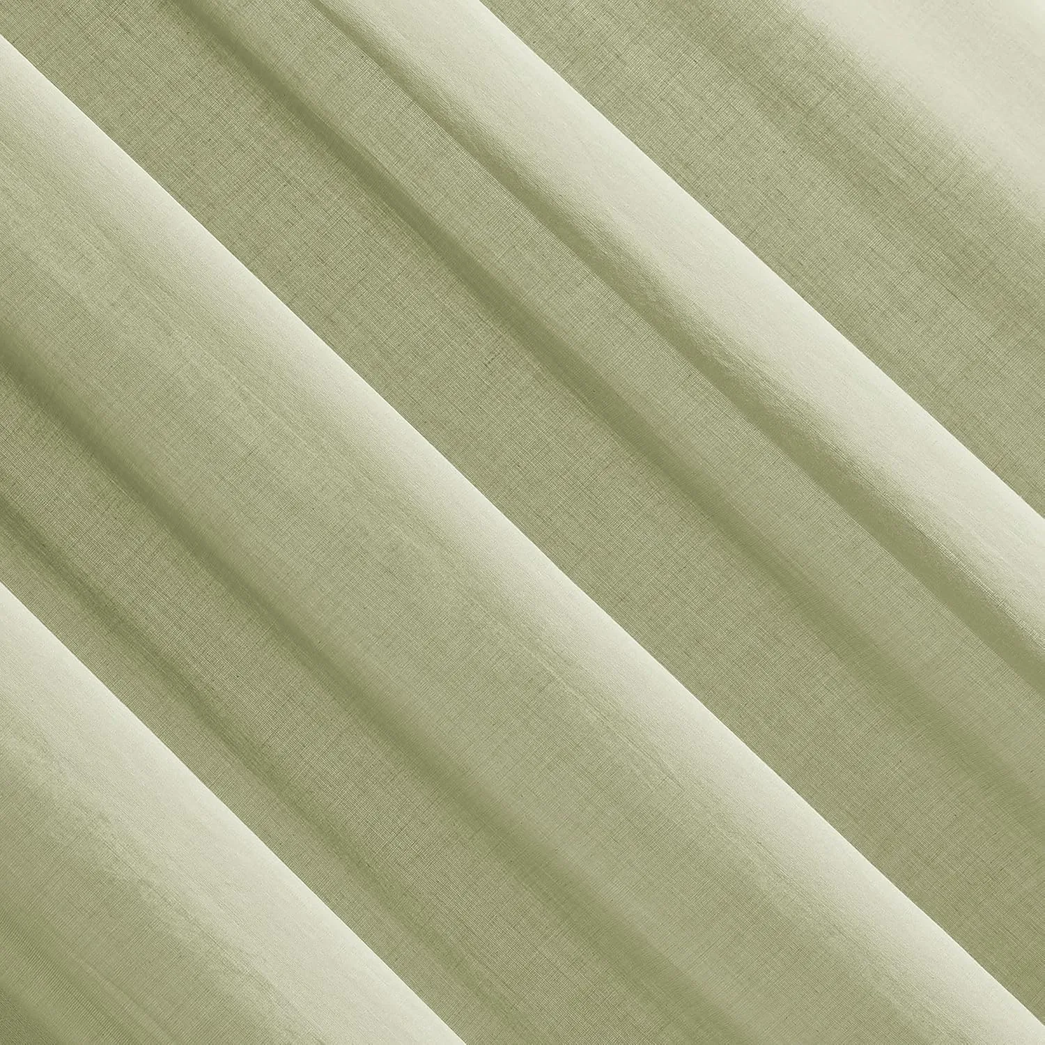 Archaeo 100% Cotton Sheer Curtain, 50" x 84, Moss Green