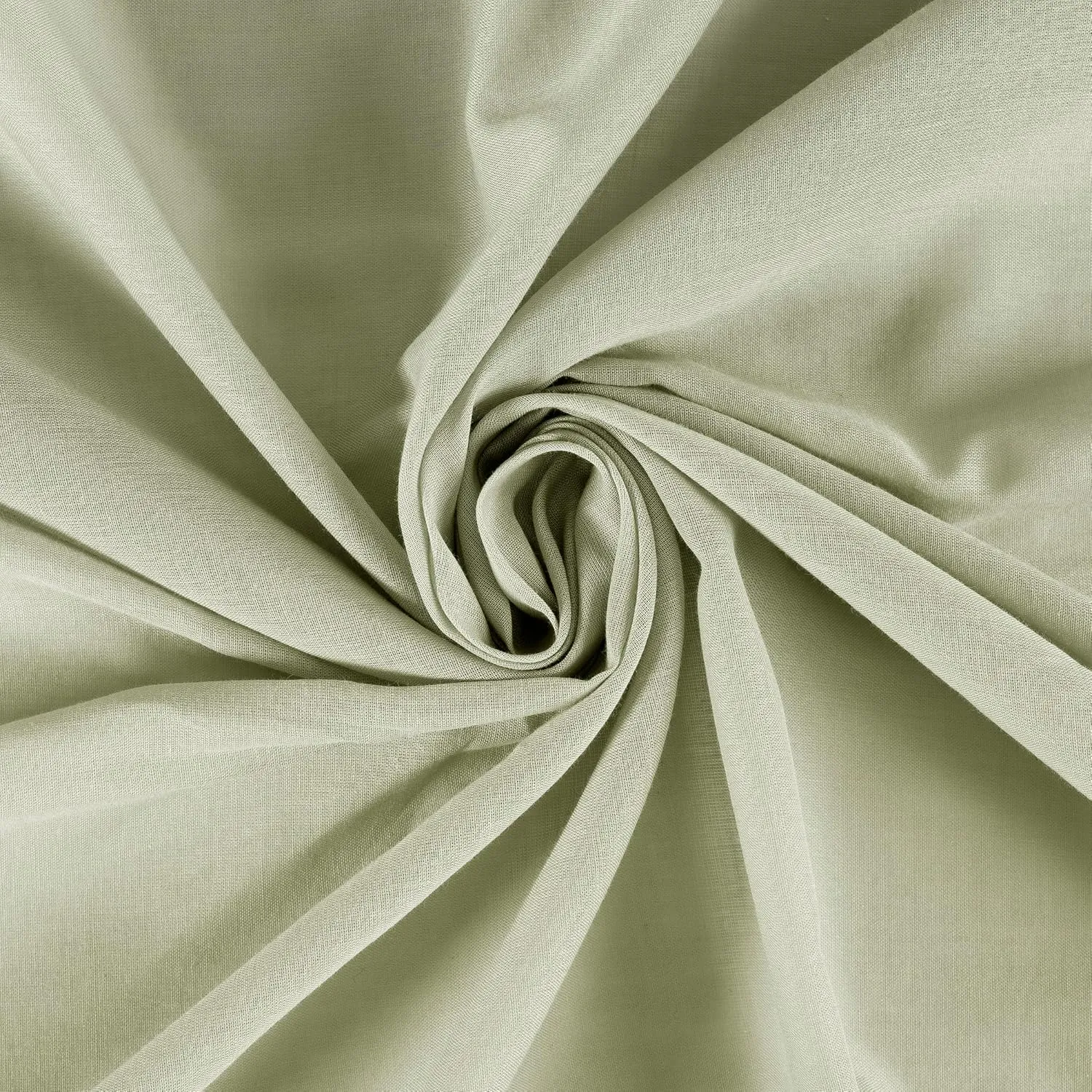 Archaeo 100% Cotton Sheer Curtain, 50" x 84, Moss Green