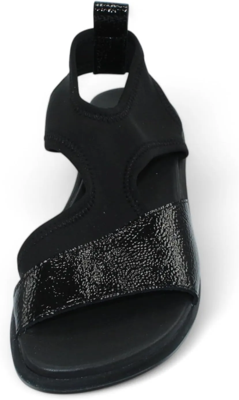 Arche Satira Women's Sandals Black Leather Textile Mix