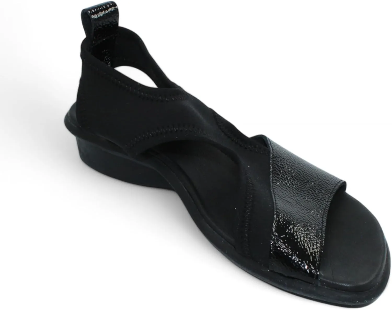 Arche Satira Women's Sandals Black Leather Textile Mix