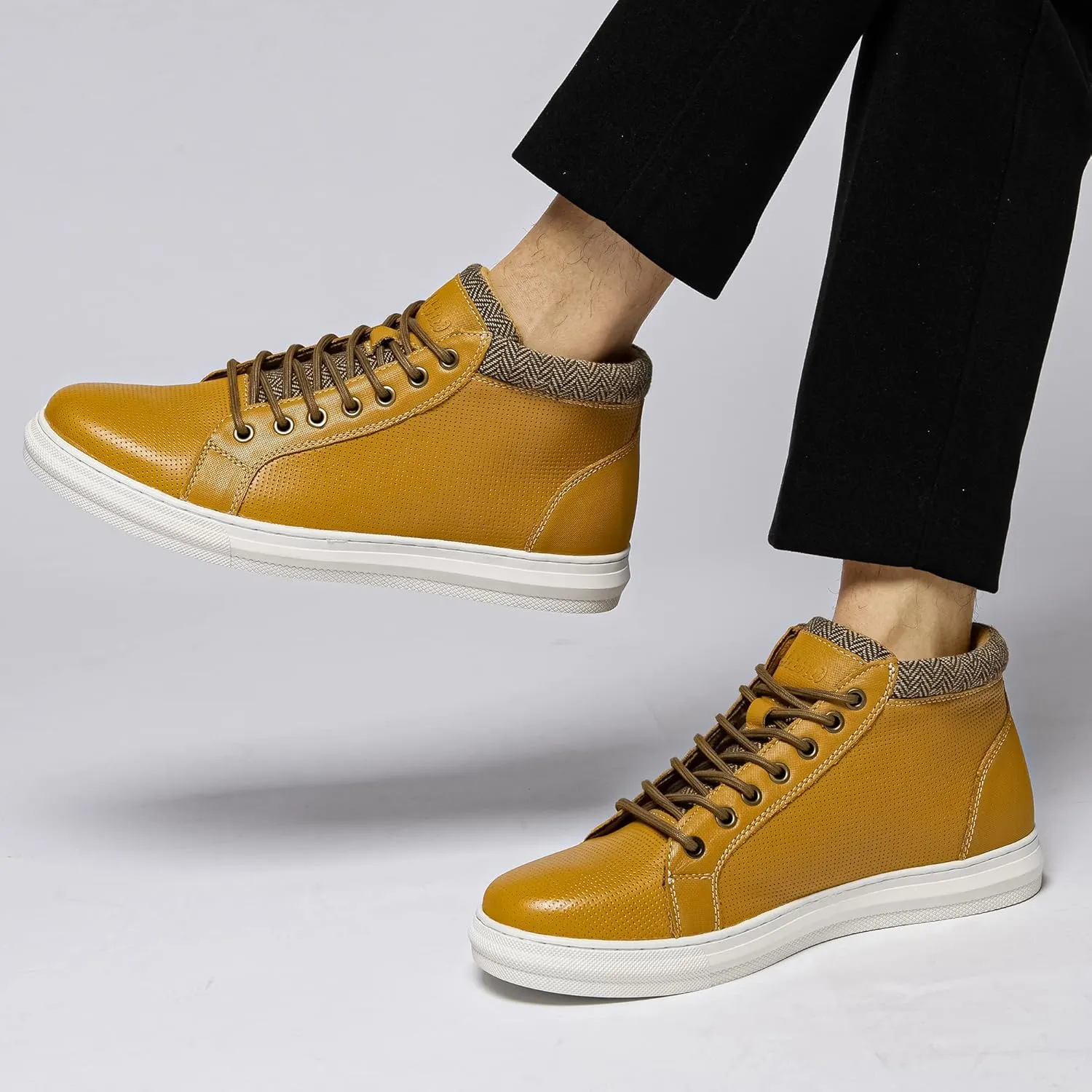 Arkbird Mens Leather Sneaker Fashion Classic Casual Chukka Ankle Boots for Men