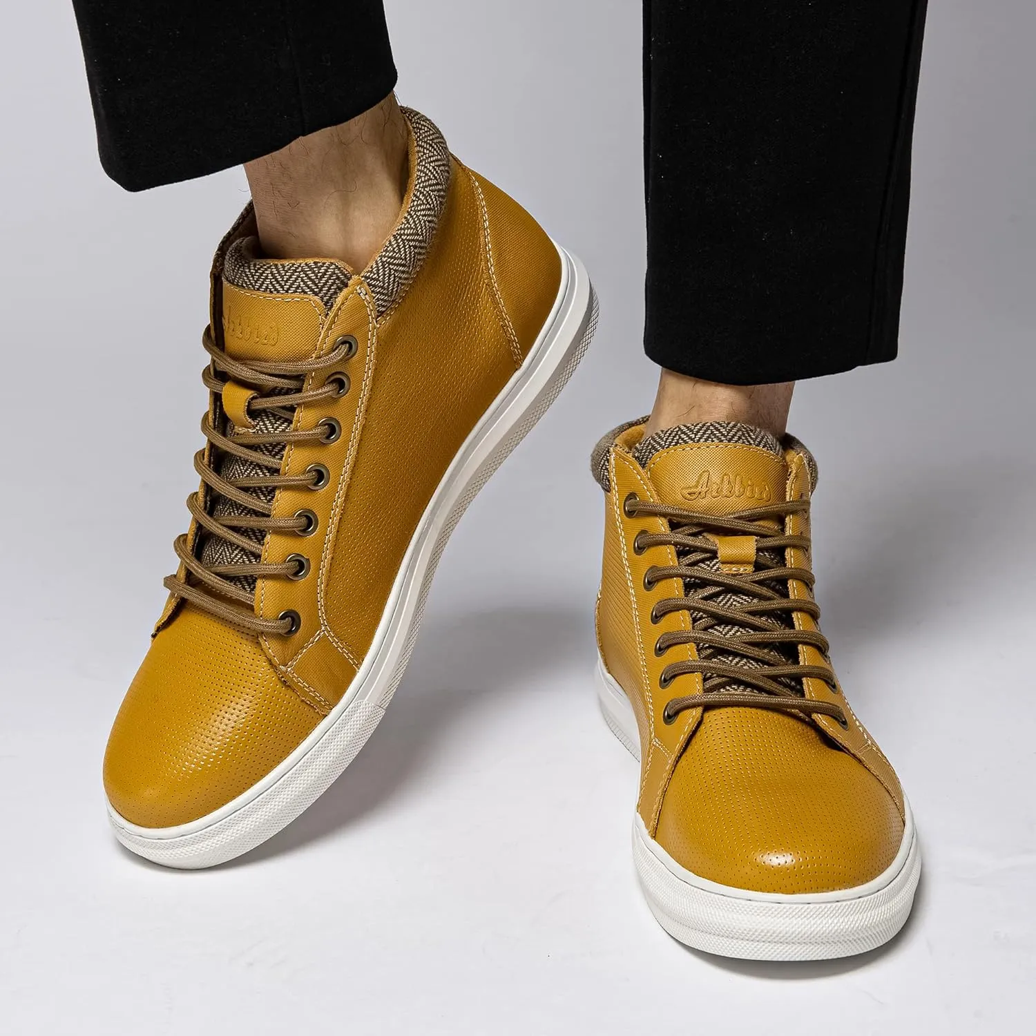 Arkbird Mens Leather Sneaker Fashion Classic Casual Chukka Ankle Boots for Men