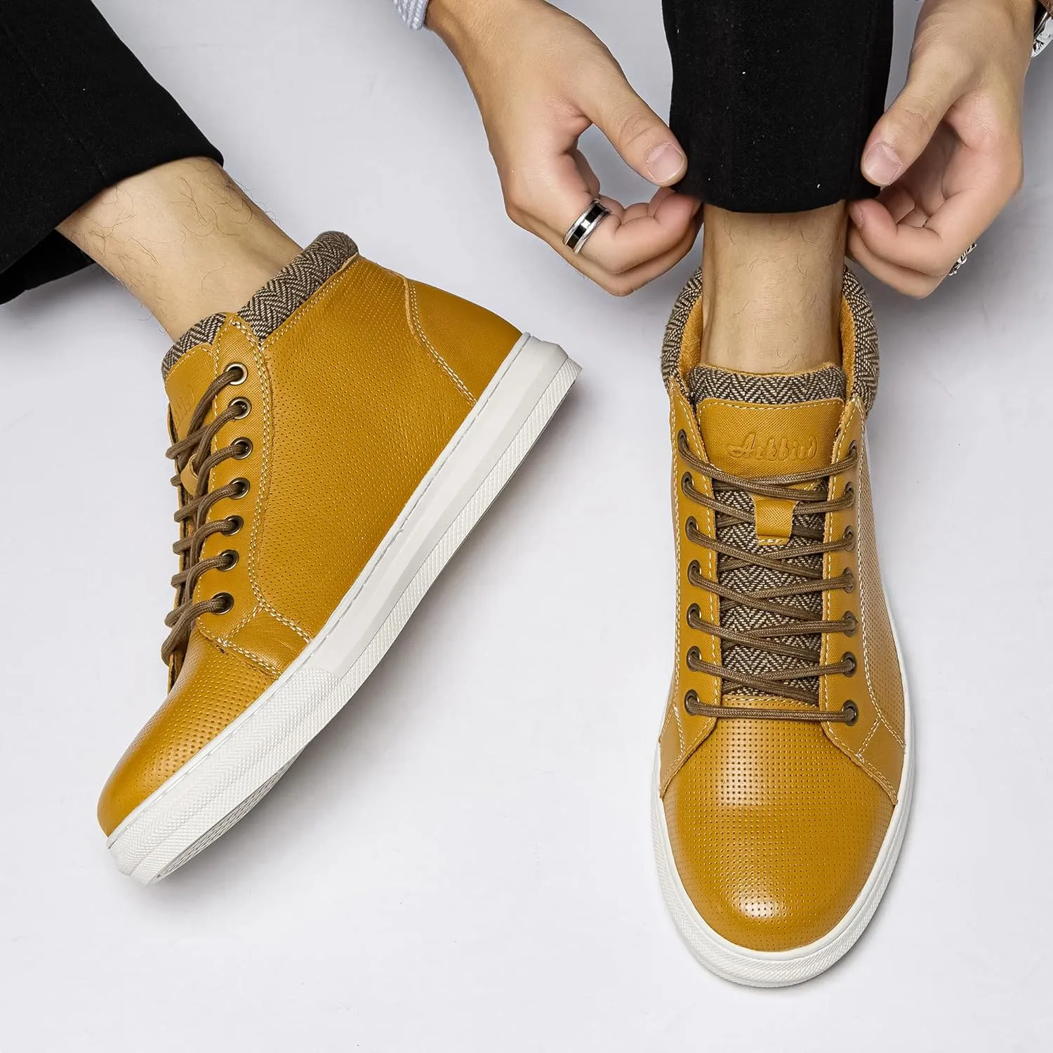 Arkbird Mens Leather Sneaker Fashion Classic Casual Chukka Ankle Boots for Men