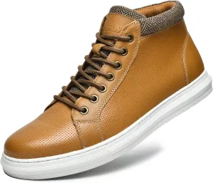 Arkbird Mens Leather Sneaker Fashion Classic Casual Chukka Ankle Boots for Men