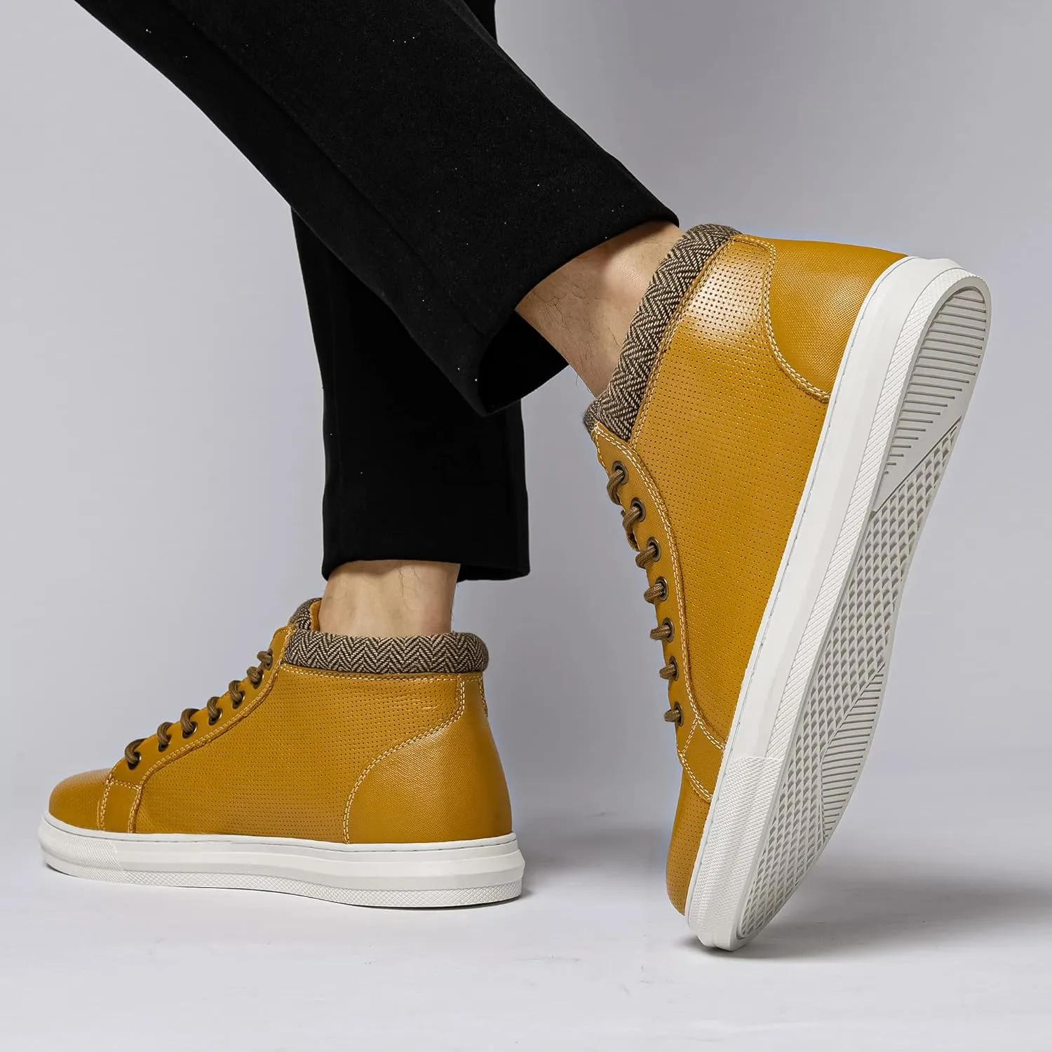 Arkbird Mens Leather Sneaker Fashion Classic Casual Chukka Ankle Boots for Men