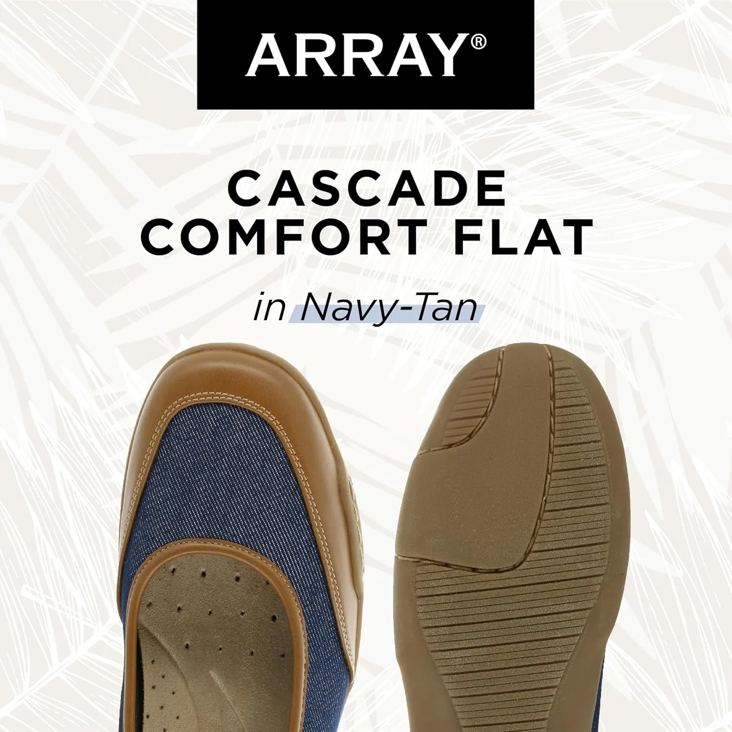 ARRAY Women's Cascade Two-Tone Comfort Flat with Rubber Sole