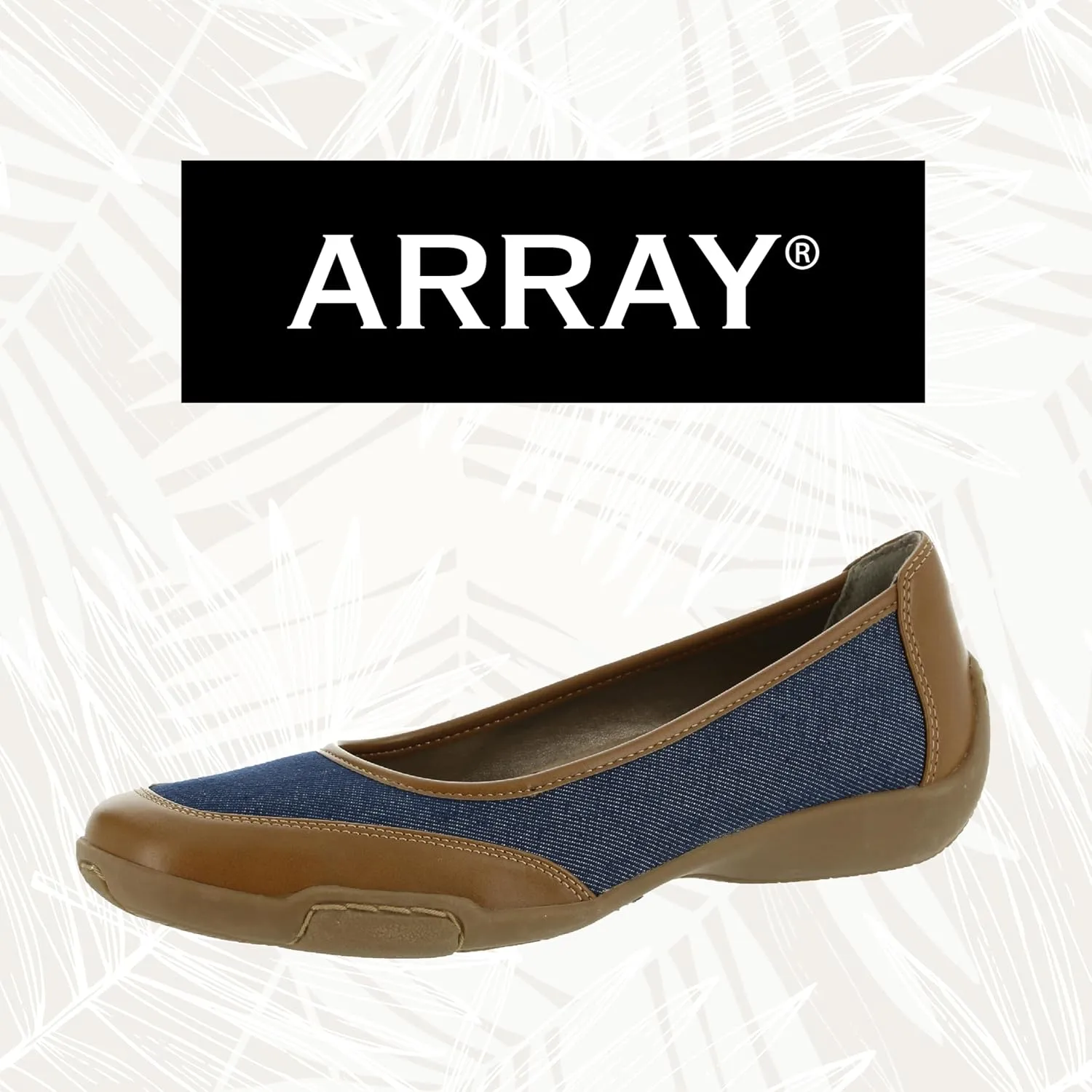 ARRAY Women's Cascade Two-Tone Comfort Flat with Rubber Sole