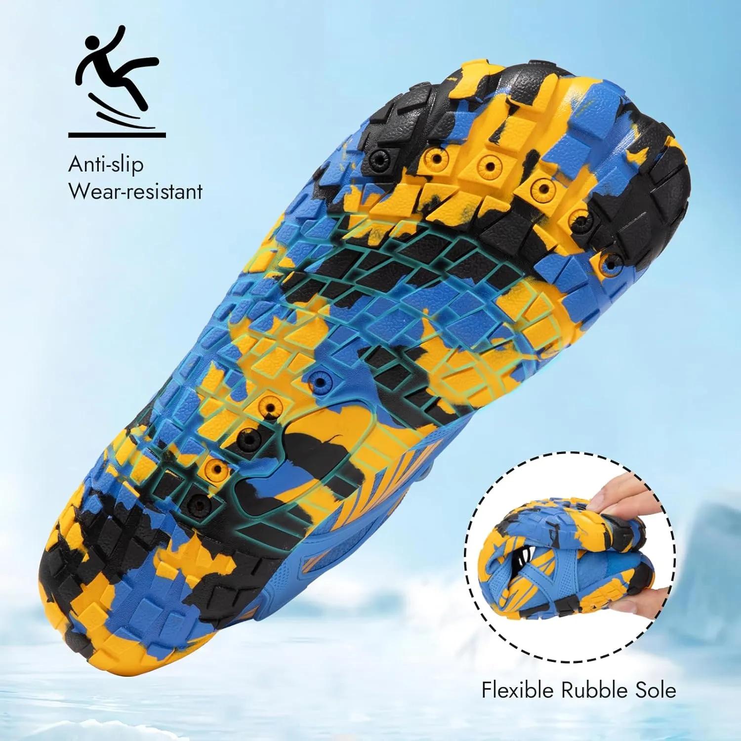 ATHMILE Barefoot Shoes Women Water Shoes Wide Toe Non-Slip Aqua Beach Quick-Dry for Swim Kayak Lake Pool River Hiking Surfing Boating Fishing Diving Cruise Ship Essentials