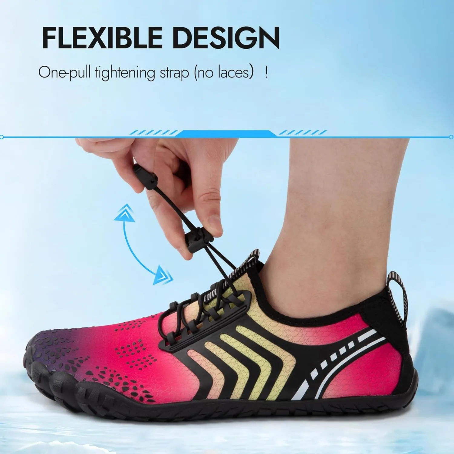 ATHMILE Barefoot Shoes Women Water Shoes Wide Toe Non-Slip Aqua Beach Quick-Dry for Swim Kayak Lake Pool River Hiking Surfing Boating Fishing Diving Cruise Ship Essentials