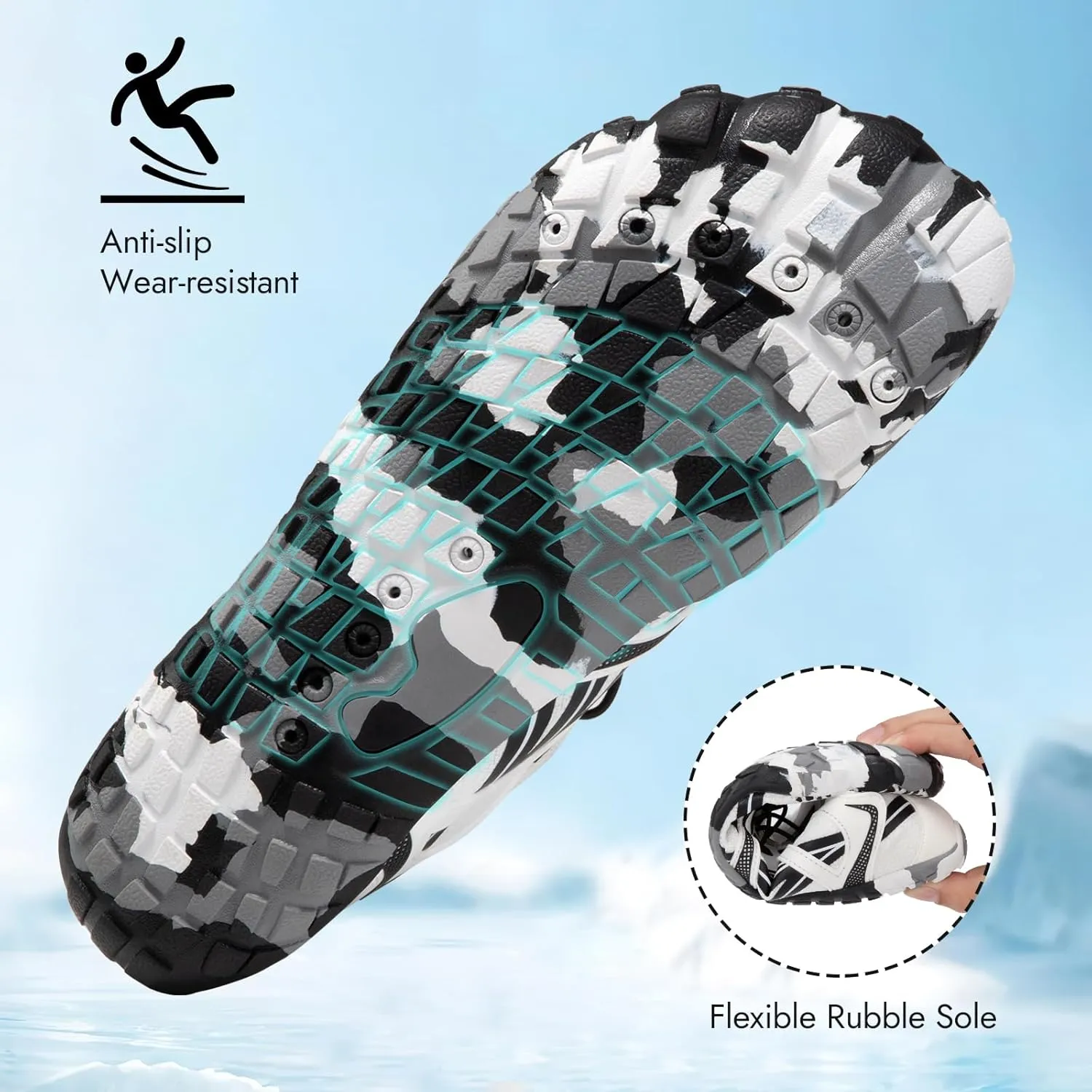 ATHMILE Barefoot Shoes Women Water Shoes Wide Toe Non-Slip Aqua Beach Quick-Dry for Swim Kayak Lake Pool River Hiking Surfing Boating Fishing Diving Cruise Ship Essentials