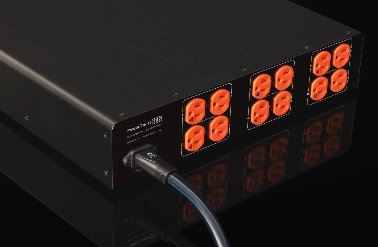 AudioQuest PowerQuest 707 12-Outlet Power Conditioner & Non-Sacrificial Surge Protector - North America