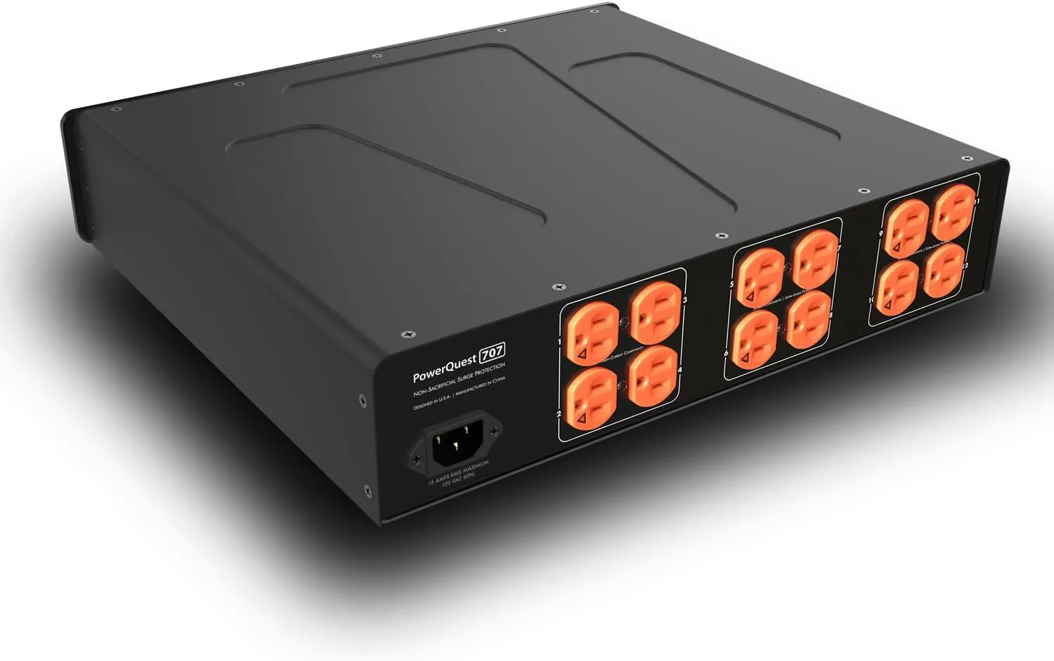 AudioQuest PowerQuest 707 12-Outlet Power Conditioner & Non-Sacrificial Surge Protector - North America