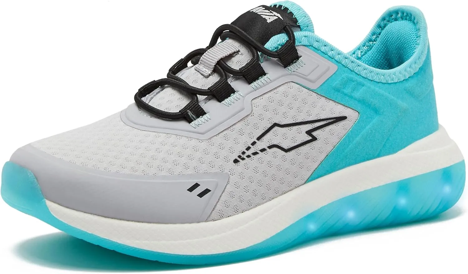 Avia Spark Slip On LED Light Up Boys and Girls Sneakers - Lightweight Tennis, Athletic, Kids and Toddler Light Up Shoes for Girls and Boys - Little Kid Shoes Size 11-3