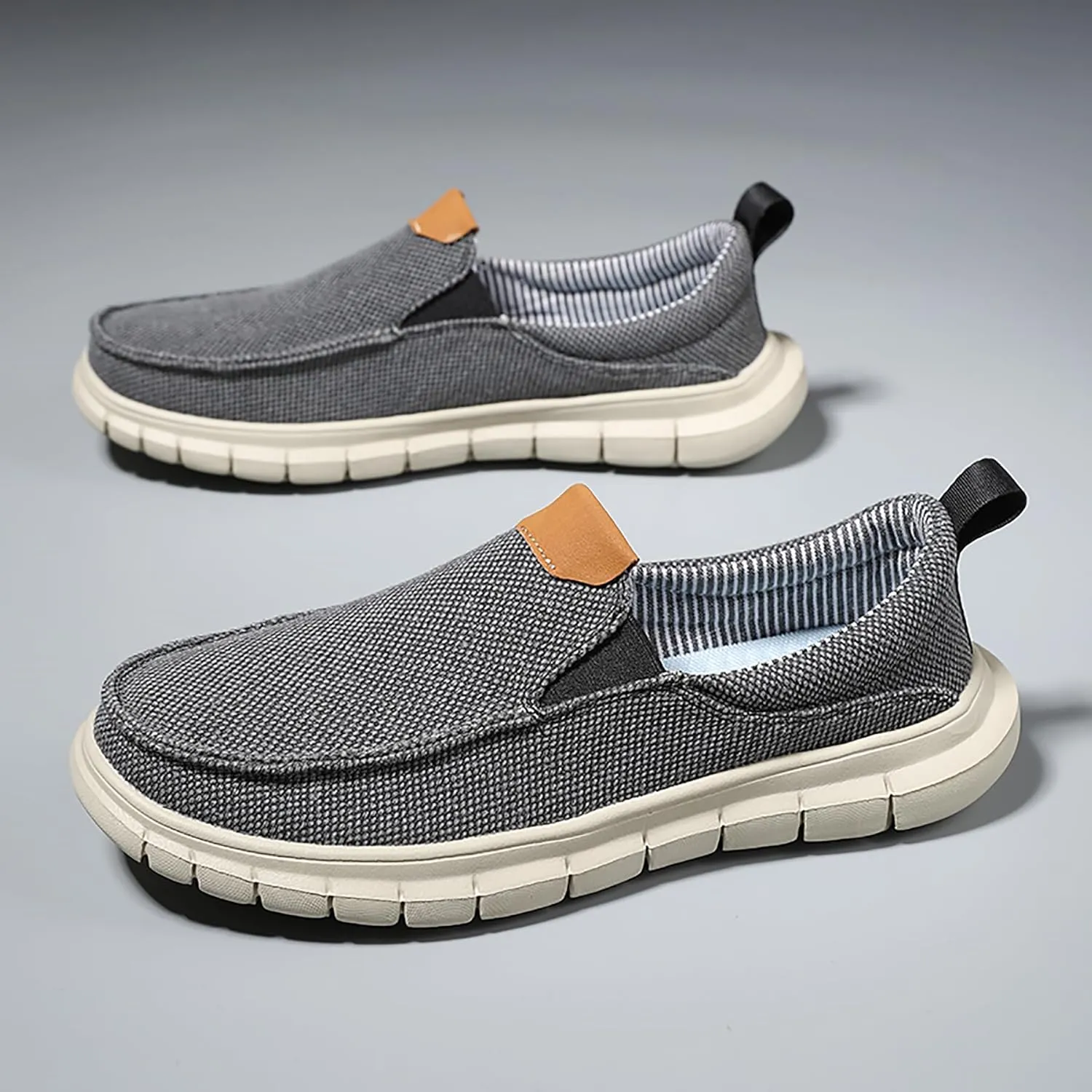 Azooken Men's Loafers Walking Canvas Lightweight Csual Slip-On Shoes
